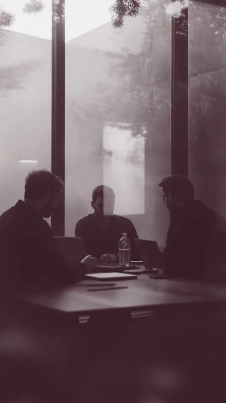 An atmospheric meeting scene