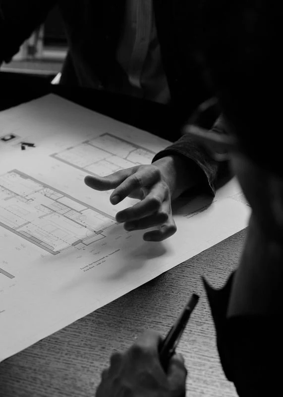 A close view of a planning conversation